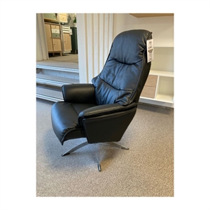 Asti lænestol / Sort læder / Outlet 